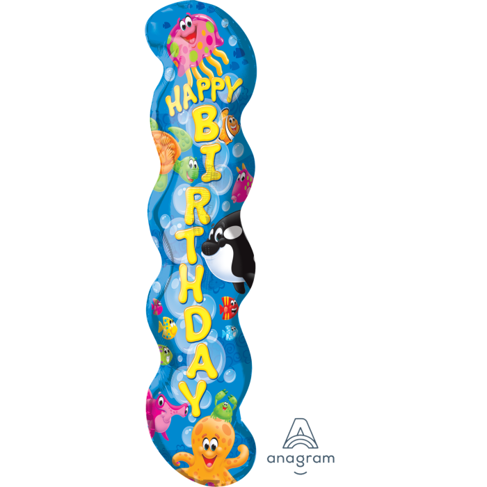 Sea Buddies Birthday Foil Balloon 40in