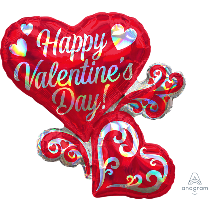 26'' Iridescent Valentine Hearts