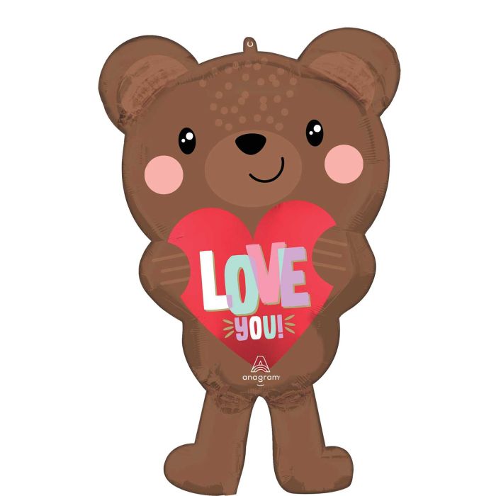 30'' Satin I Love You Bear Super Shape Foil