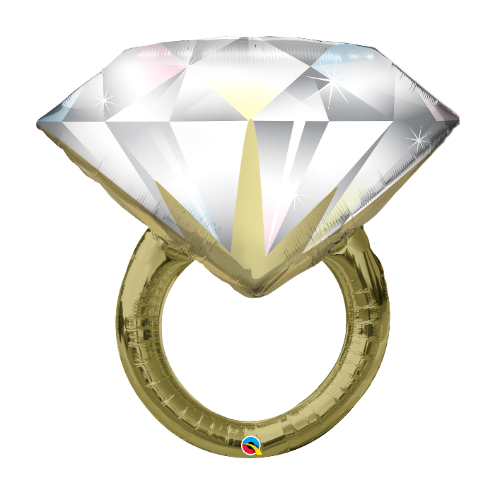 Diamond Ring Foil Balloon 37 in.