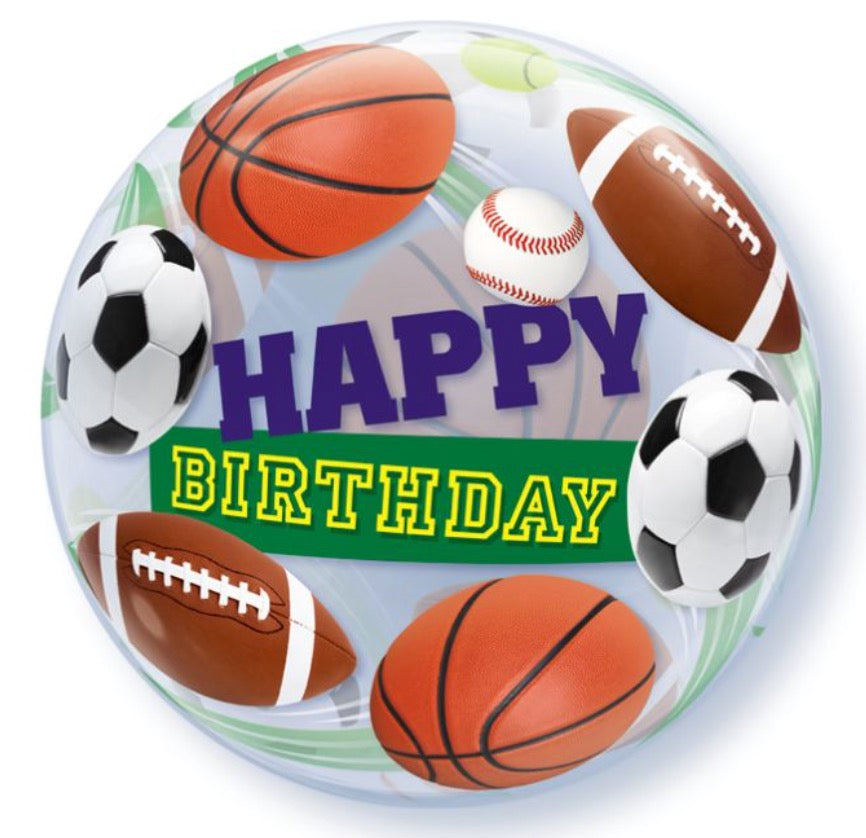 22" Sports Balls B'day Bubble