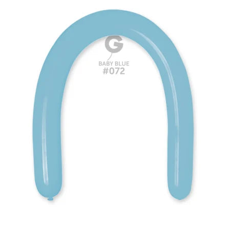 Solid Baby Blue Balloon #072 3in