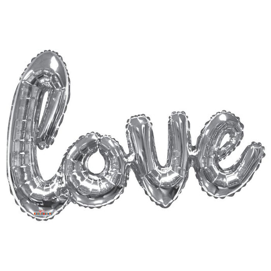 31'' Love Silver Script