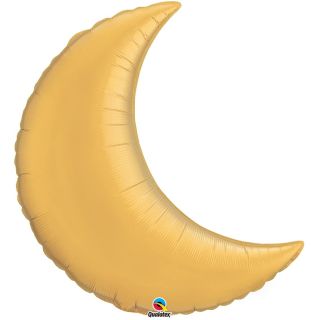 35" Metallic Gold Crescent Moon