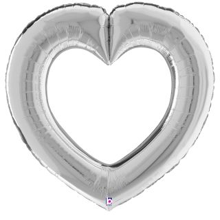 37" Linking Heart Silver