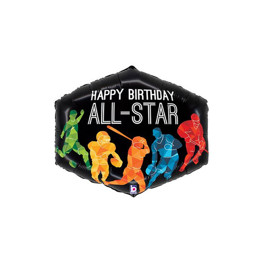 25" Sports All-Star Birthday Foil Shape