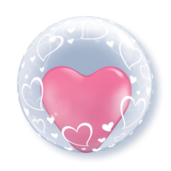 24'' Hearts Deco Bubble