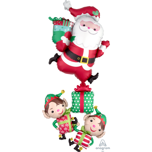 63" Santa & Elves Stacker