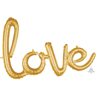 31" 'Love' Script in Gold