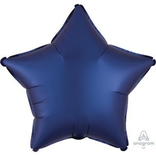 18" Satin Luxe Navy Star