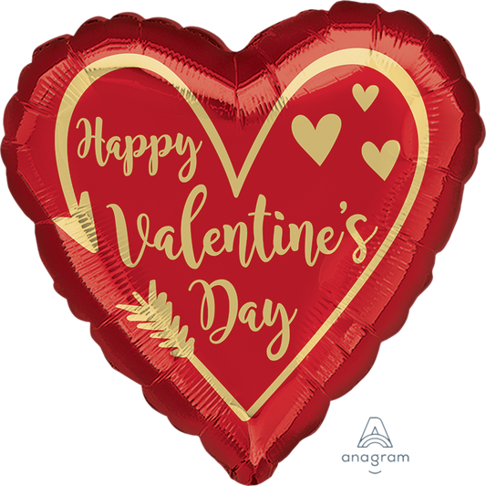 28'' Happy Valentine's Day Heart & and Arrow