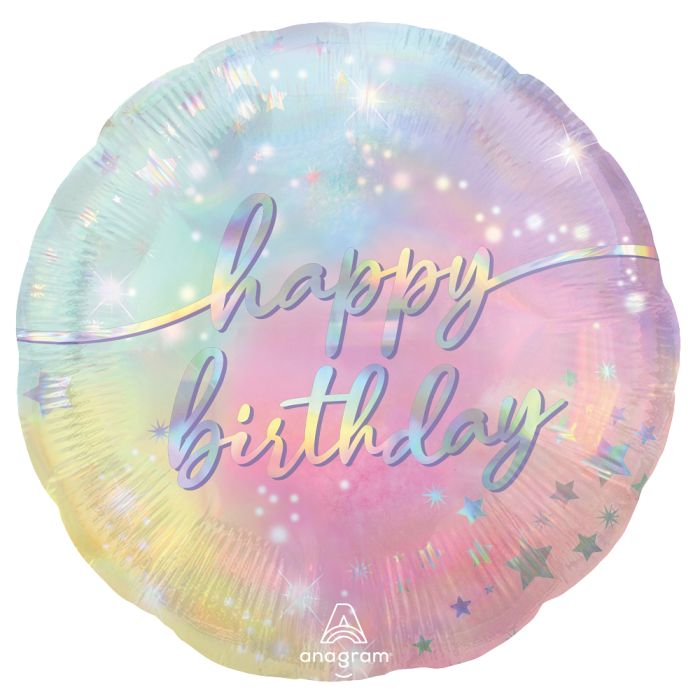 18" Pastels & Stars Birthday