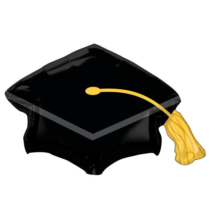 31" Black Grad Cap