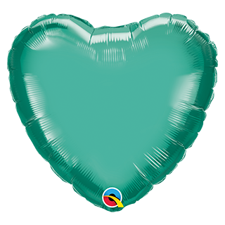 18" Green Chrome Heart