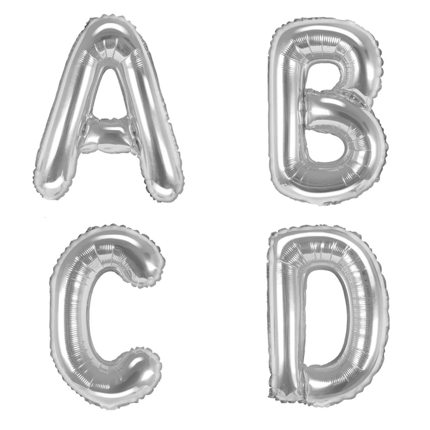 14" Silver Foil Letters (A to Z)