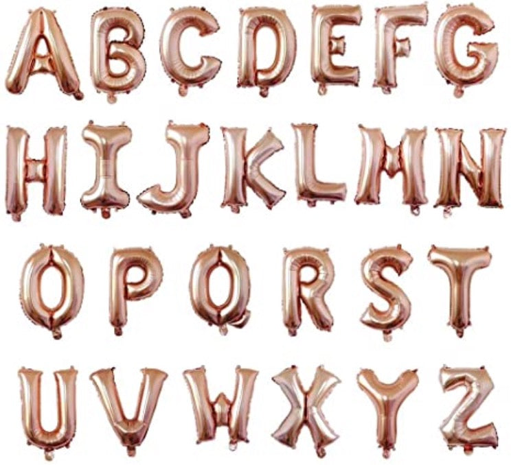 Rose Gold Foil Letters (A to Z) - 34 in.