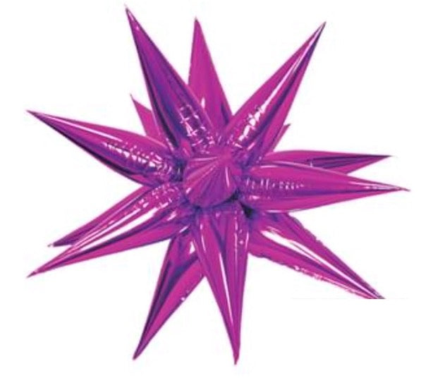 26" - 27" Starburst 3D Foil Balloon Lā Fete or Decochamp Brand - LARGE (Choose Color)