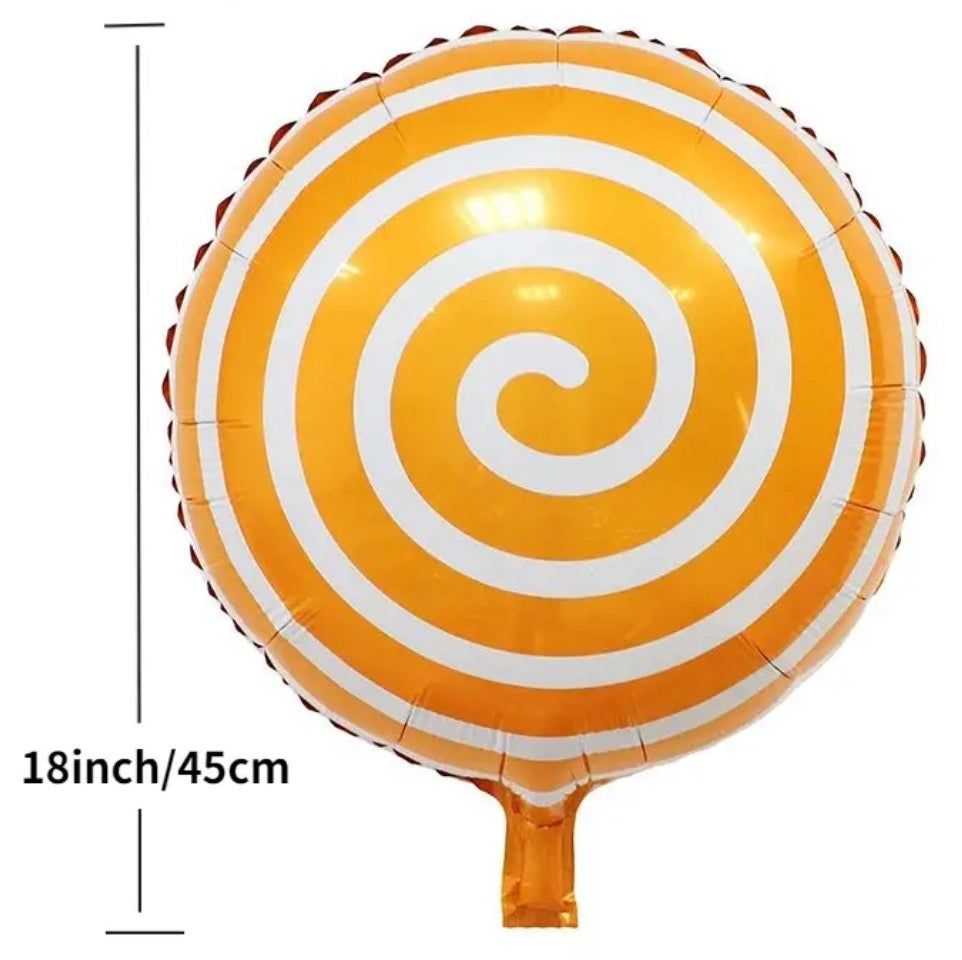 18" Lollipop Spiral Foil Balloon (Choose your Color)