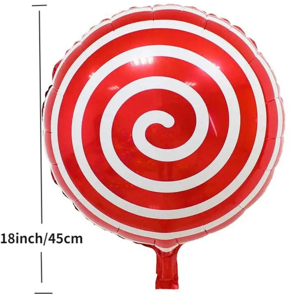 18" Lollipop Spiral Foil Balloon (Choose your Color)