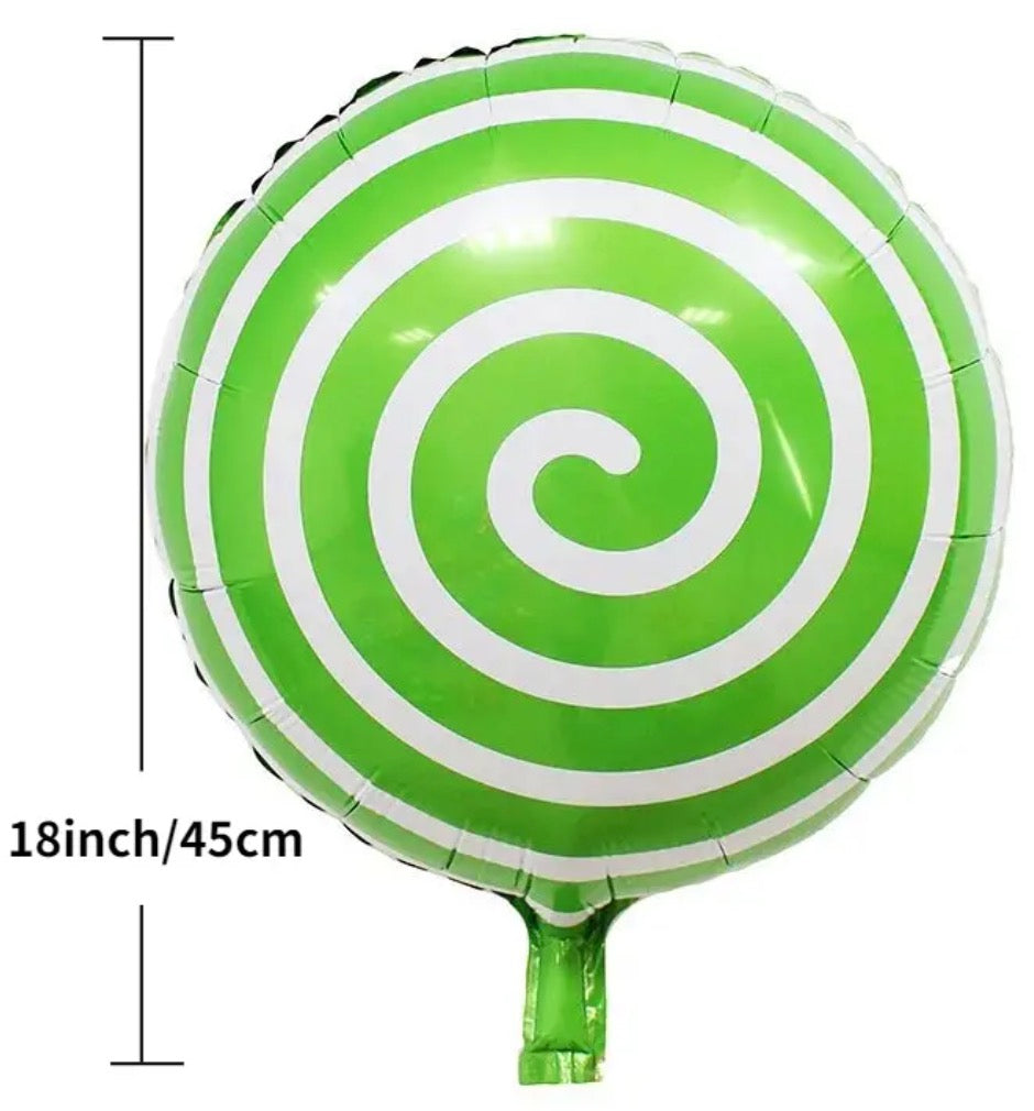 18" Lollipop Spiral Foil Balloon (Choose your Color)