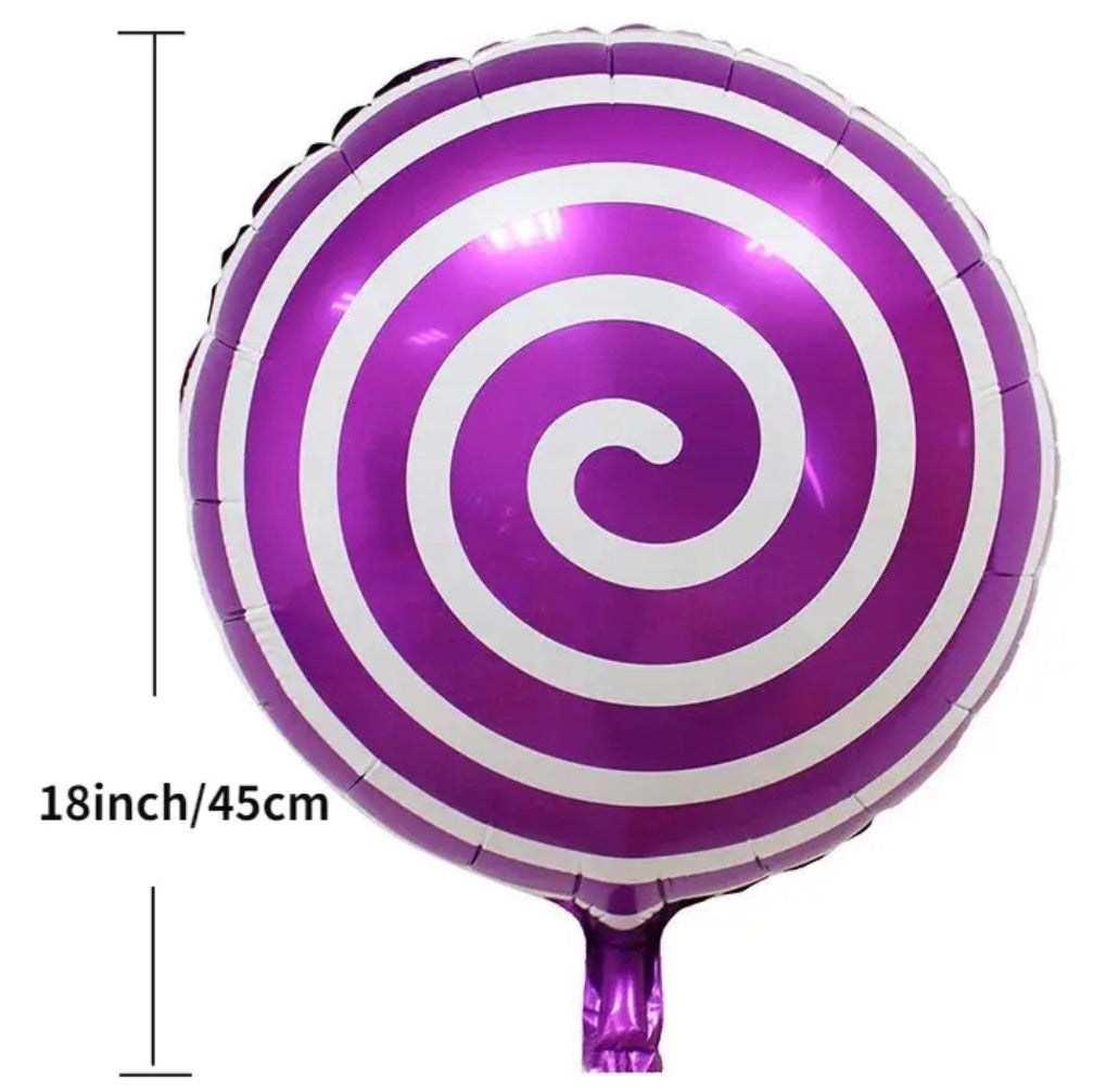 18" Lollipop Spiral Foil Balloon (Choose your Color)