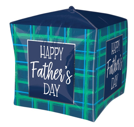 15" Father's Day Flannel Checks Cubez