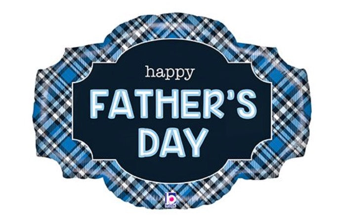 32" Father's Day Plaid Marquee