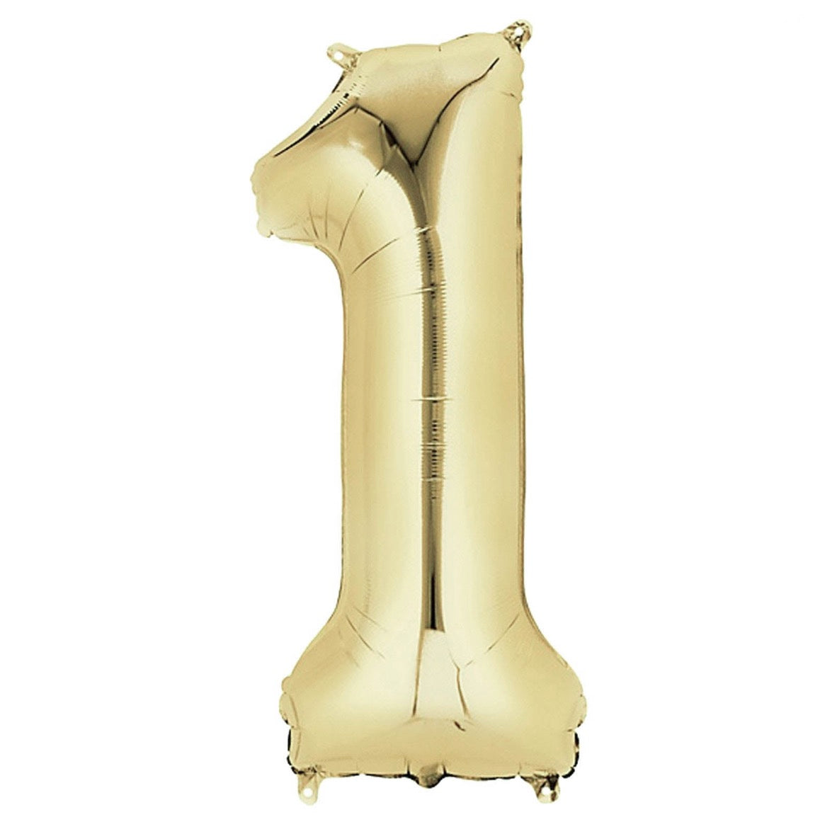 Champagne White Gold Foil Number Balloons (0 to 9) - 34 in.