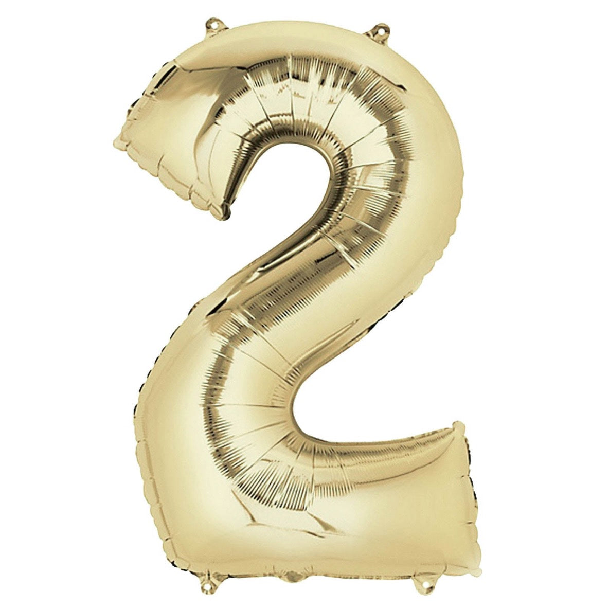 Champagne White Gold Foil Number Balloons (0 to 9) - 34 in.