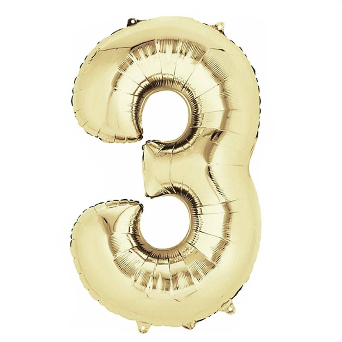 Champagne White Gold Foil Number Balloons (0 to 9) - 34 in.