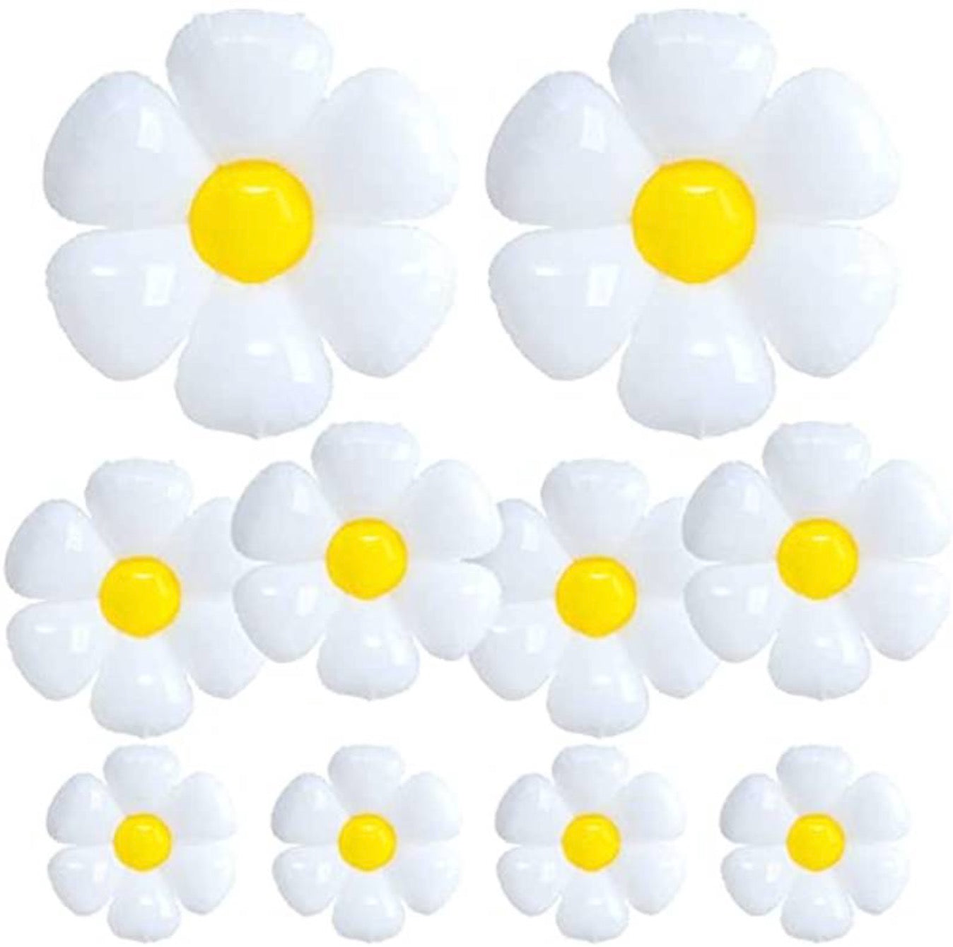 Daisy Flower Shape Non-Foil Balloon - White (Choose your option)