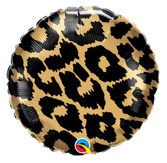 Leopard Animal Print Round Foil Balloon 18 in.