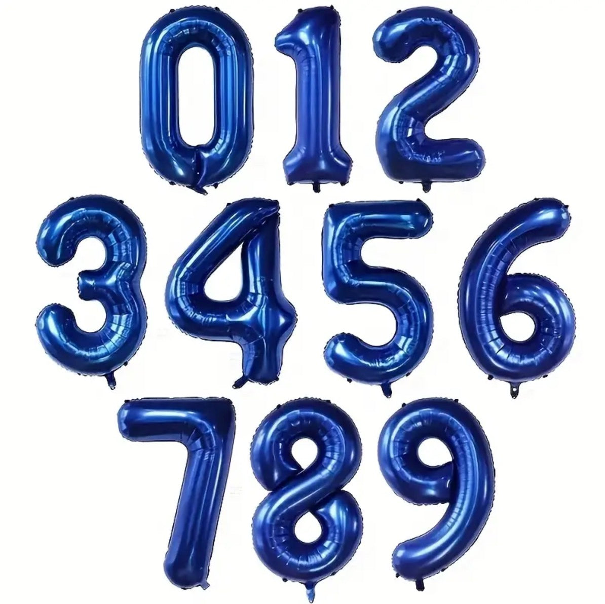 Navy Blue  - Foil Numbers (0 to 9)