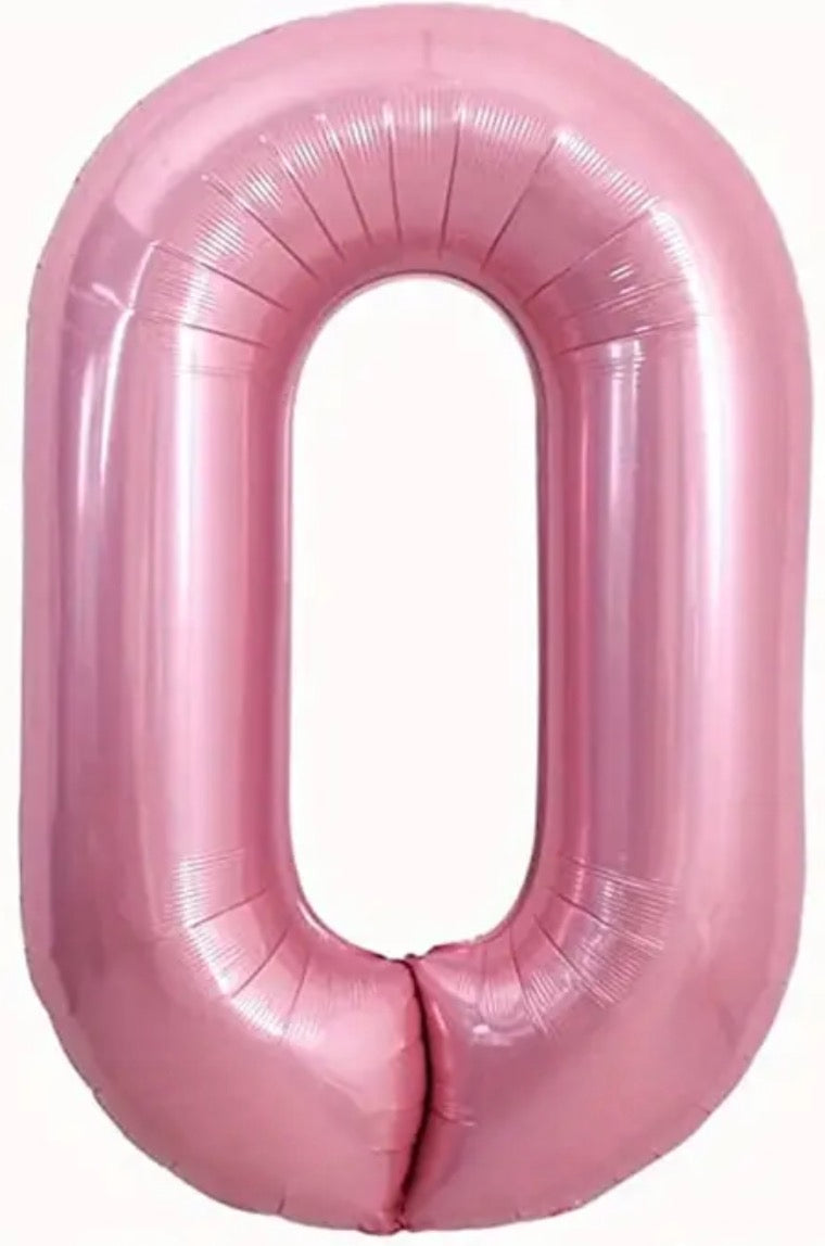 40" Pink - Foil Numbers (0 to 9)