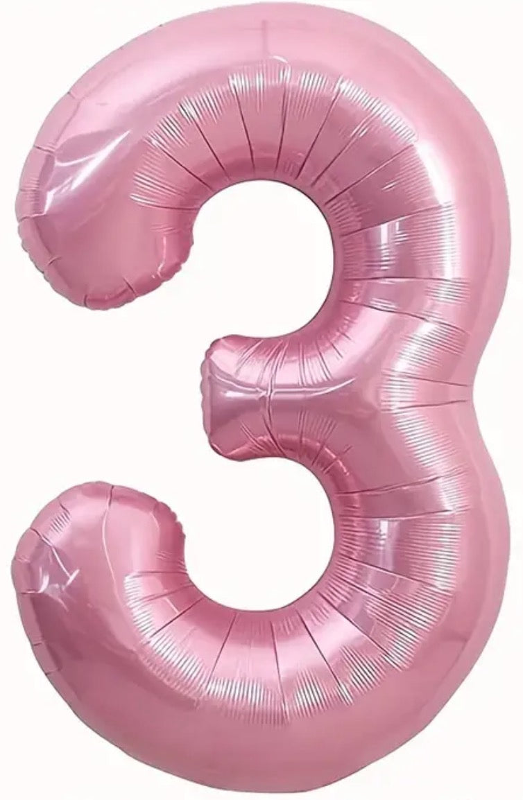 40" Pink - Foil Numbers (0 to 9)