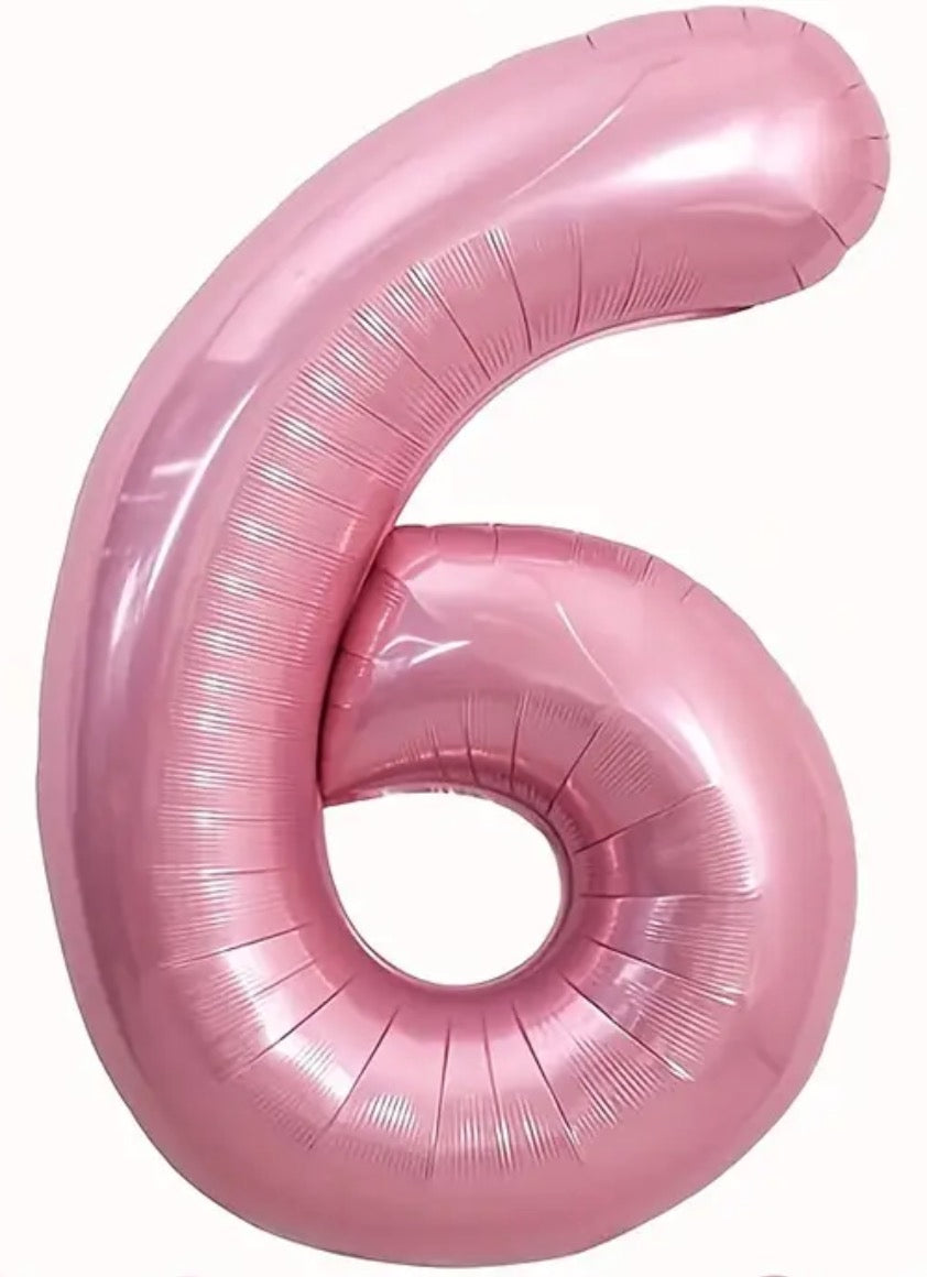 40" Pink - Foil Numbers (0 to 9)