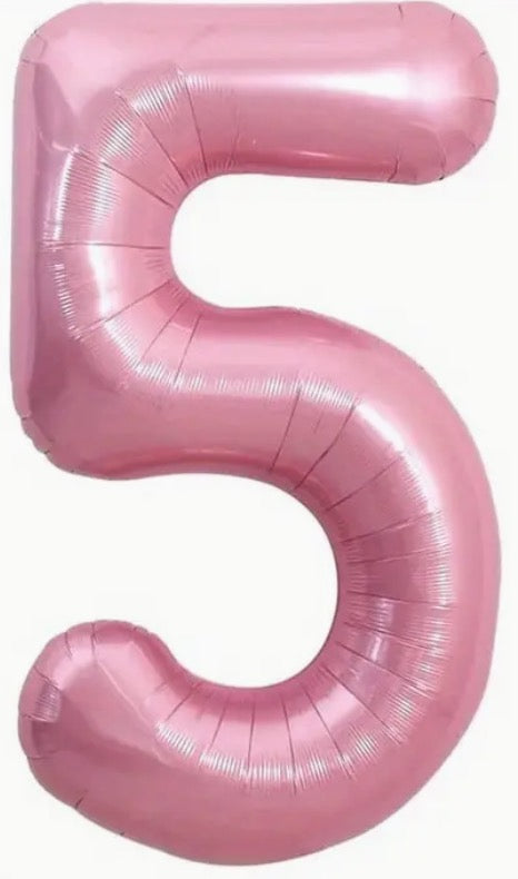 40" Pink - Foil Numbers (0 to 9)