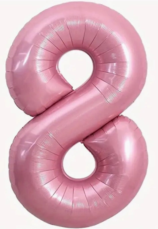 40" Pink - Foil Numbers (0 to 9)