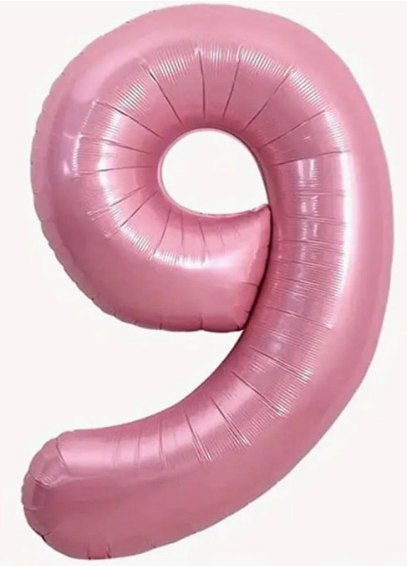 40" Pink - Foil Numbers (0 to 9)