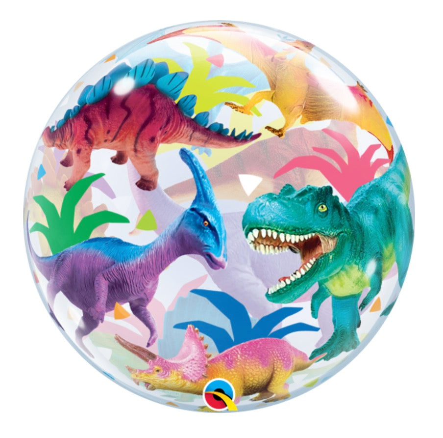 22" Colorful Dinosaurs Bubble