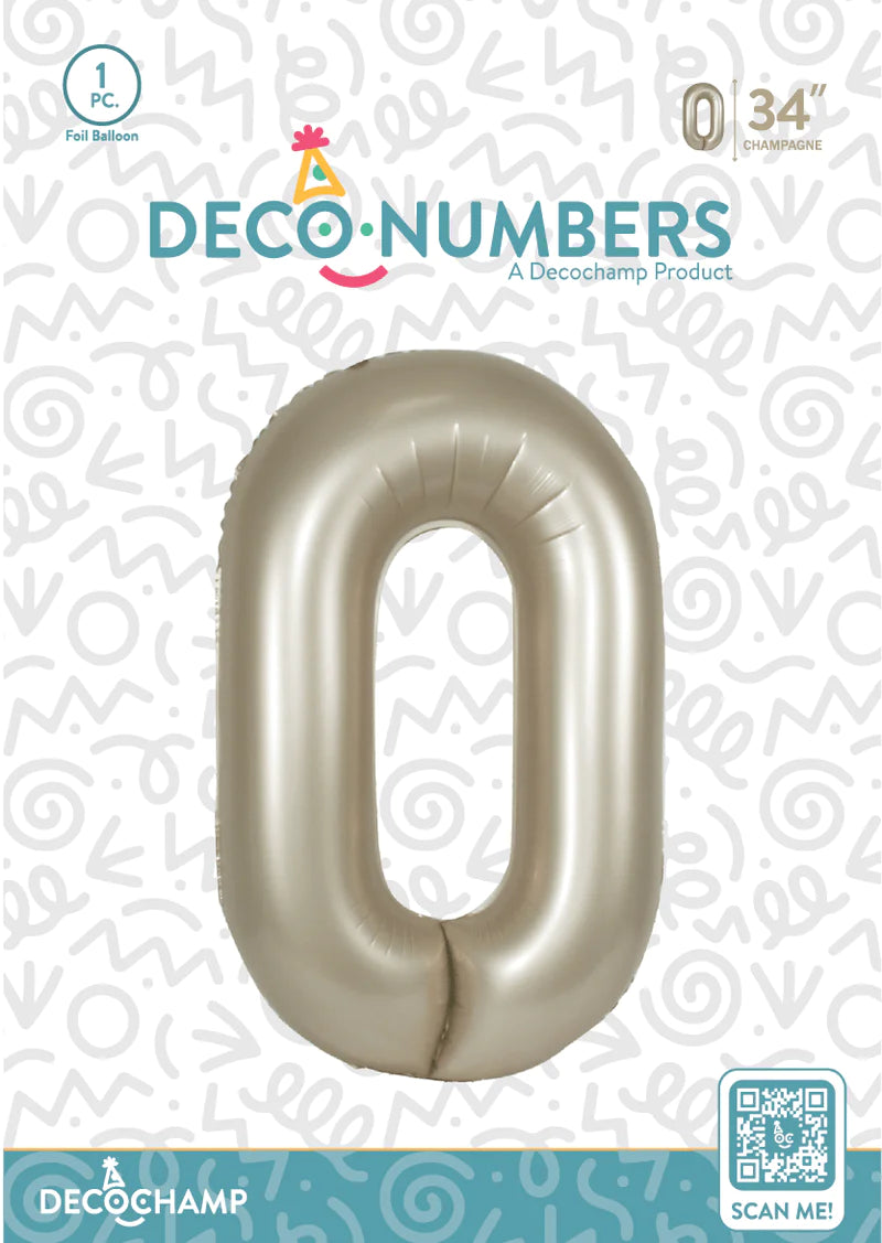 Champagne Gold  - Foil Numbers (0 to 9)