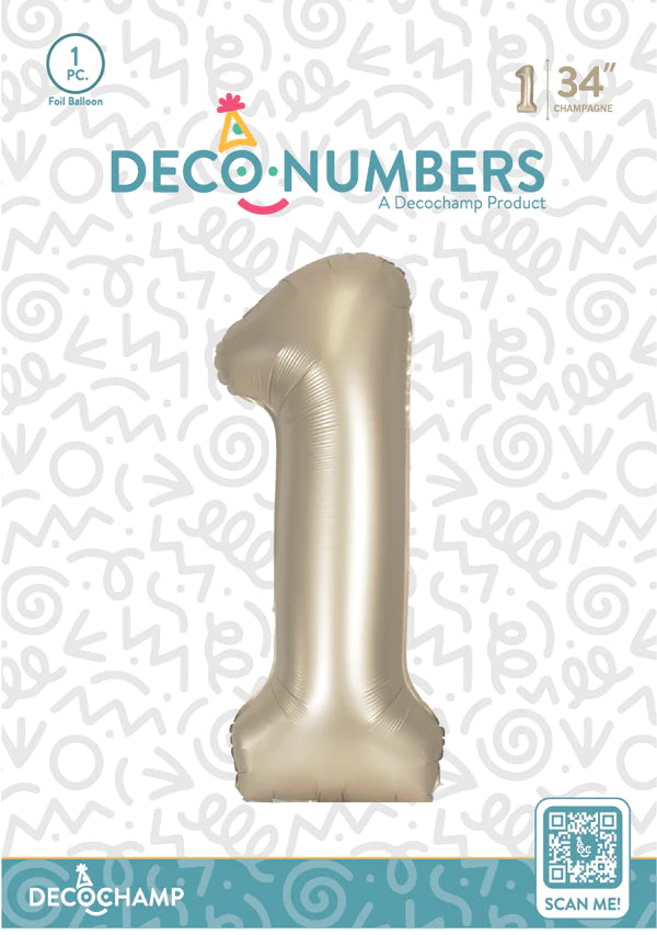 Champagne Gold  - Foil Numbers (0 to 9)