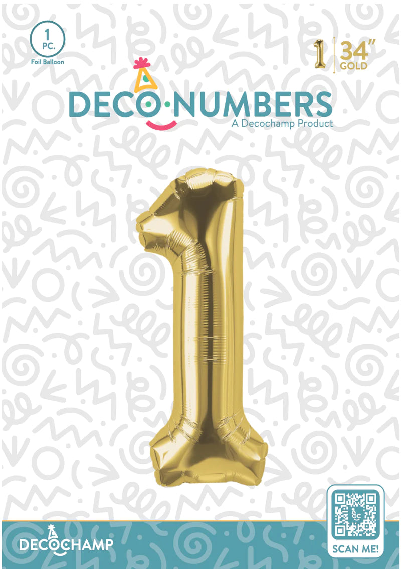 Gold  - Foil Numbers (0 to 9)