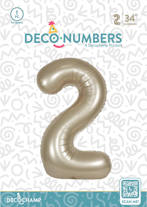 Champagne Gold  - Foil Numbers (0 to 9)