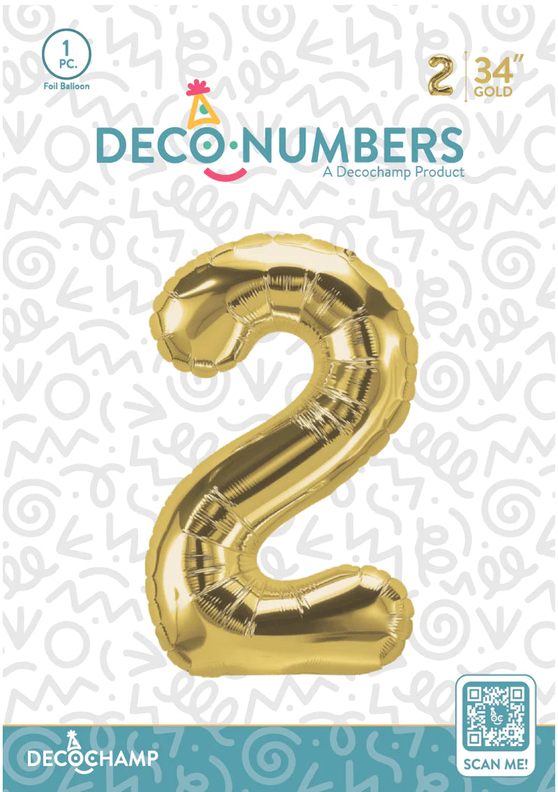 Gold  - Foil Numbers (0 to 9)