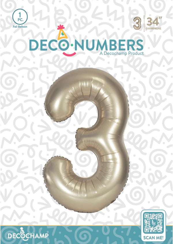 Champagne Gold  - Foil Numbers (0 to 9)