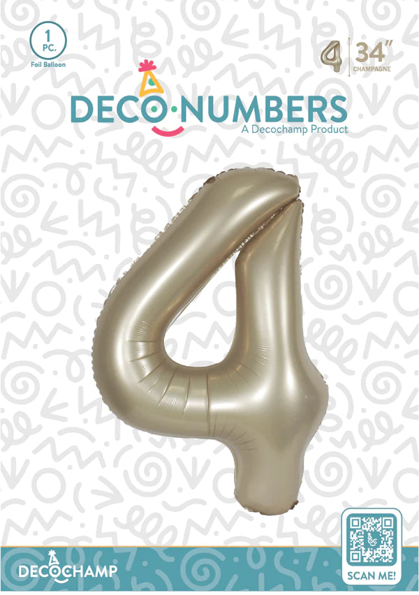 Champagne Gold  - Foil Numbers (0 to 9)