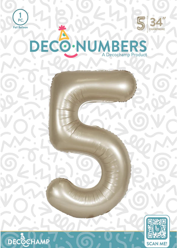 Champagne Gold  - Foil Numbers (0 to 9)