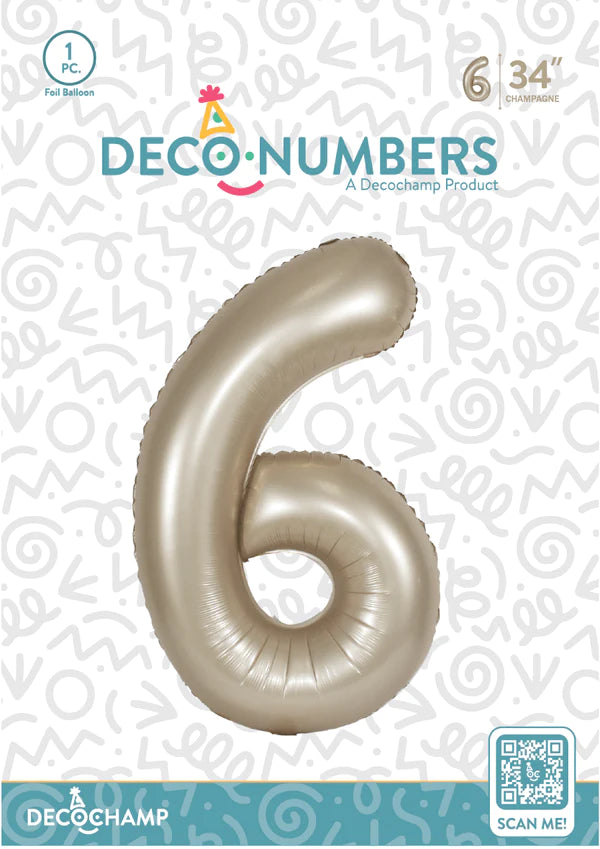 Champagne Gold  - Foil Numbers (0 to 9)