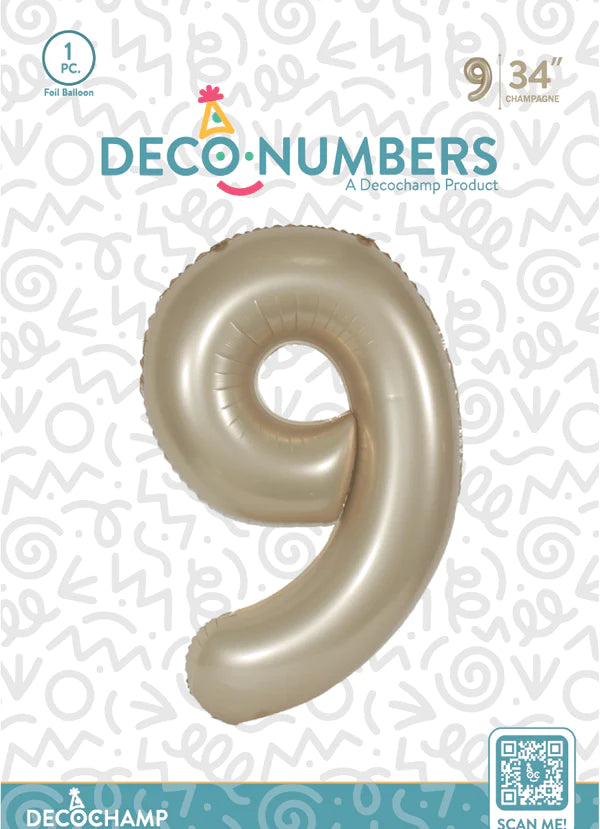 Champagne Gold  - Foil Numbers (0 to 9)